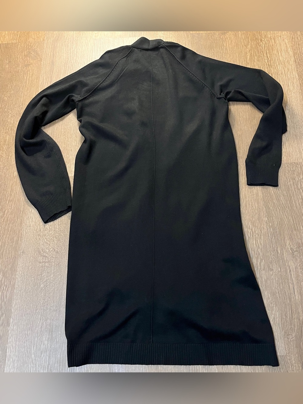89th + Madison Black Open-Front Longline Duster Cardigan (S)
